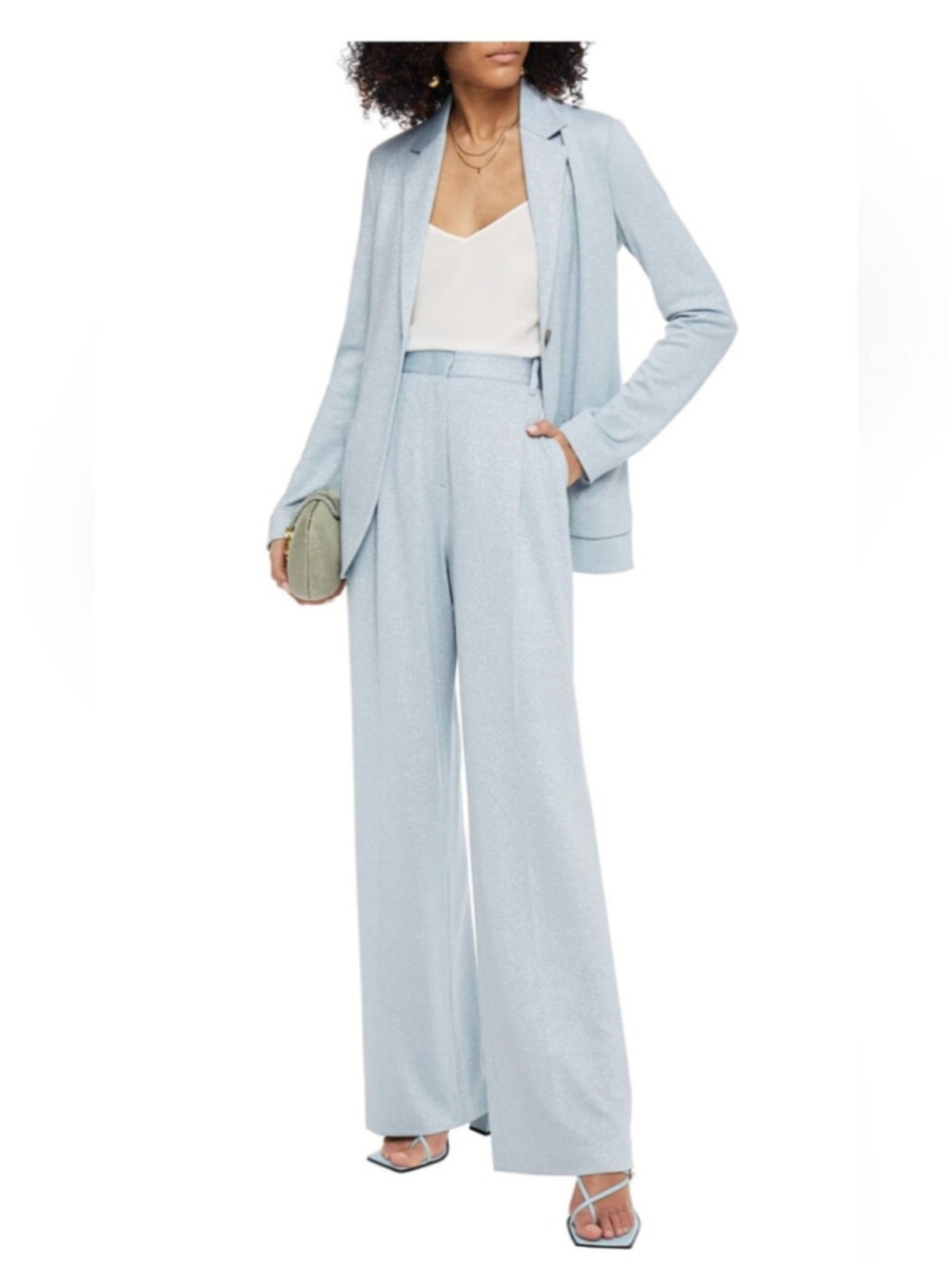 M Missoni Powder Blue Wide-Leg Trousers Size 6(42) BNWT